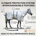 Horse Fly Sheet with Neck & Belly Wrap, Breathable Fine Mesh
