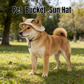 Corduroy Dog Sun Hat with Ear Holes, Adjustable Strap Pet Cap for Small Medium Dogs, Breathable UV Protection, Multiple (Khaki, S)