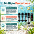 AquaMiracle 25W Small Aquarium Heater Dual LED Display for 3-5 Gal Tanks