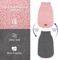 cyeollo Sherpa Dog Coat Reversible Dog Jackets for Large Dogs, Pink, 2XL