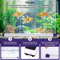 hygger 27.5 Inch Long Aquarium Bubble Bar, Ultra-Fine Quiet Oxygen Diffuser Bubble Curtain Wall, Self-Sinking Design Fis