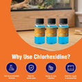3 Refills of 32 oz Each, Chlorhexidine Solution 2%, Chlorhexidine Cleaning Solution, Chlorhexidine Spray for Reptile Hab