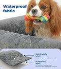 Wagora Dog Car Seat for Small Medium Dogs, Travel Pet Car Bed with Removable Waterproof Cover, Memory Foam Dog Booster Seats Up to 35 lbs, Safety Belt and Storage Pocket(Gray)