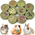 ERKOON Treats Rabbit Toys, 100% Edible Premium Timothy Hay Chew A Blocks for Rabbits, Chinchilla Treats, Chew Toys for T