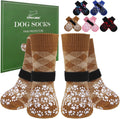 EXPAWLORER Dog Socks for Hot Pavement Summer to Prevent Licking Paws, Anti Slip Doggie Booties Grippy Shoes for Hardwood