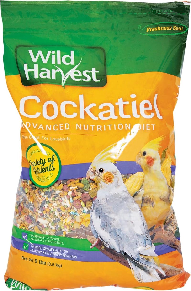 Wild Harvest Advanced Nutrition Bird Food for Cockatiel, 8 lbs