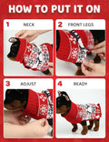 Christmas Dog Sweaters for Small Medium Large Dogs and Cats,Pet Soft Warm Holiday Outfit Girl & Boy,Pup Winter Clothes Turtleneck Double Knitting Collar for Out