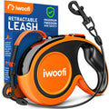 Retractable Dog Leash 18.2 ft – Chew Proof Cable Included – 360° Tangle-Free Design – Heavy Duty Reflective Leash – Soft Anti-Slip Grip Outdoor Daily for Small Medium Large Dogs up to 110 lbs (Orange)