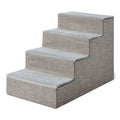 Amazon Basics Dog Steps, 18.7" H, 4-Step Pet Stairs for High Bed Couch and Sofa, Non-Slip Bottom, for Indoor Dogs and Cats, Grey