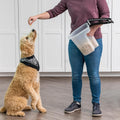 IRIS USA WeatherPro Airtight Pet Food Storage Container, Up to 6.5 lbs, Treat Box for Dog Cat and Bird Food, Keep Fresh, Translucent Body, Easy Clean Up, BPA free, Clear/Black