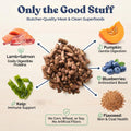 healthybud Raw Dog Food Freeze Dried Bites, Grain Free Dehydrated Small Chewy Bites, Dry Dog Treats & Toppers, Human Grade High Protein Puppy Food for All Breeds and Sizes, 14.1 oz (Lamb and Salmon)