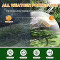 Chicken Coop Large Metal Chicken House/Pen with Climbing Frame for 15-20 Chickens, Outdoor Walk-in Poultry Cage Flat Sha