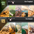 REPTI ZOO Switchable UVB Light for Reptiles, 39W T5 UVB Light Combo Kit for Tropical & Desert Reptile, 34" Terrarium Hoo
