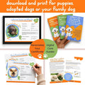 Deluxe New Puppy & Dog Gift Basket for Puppies, Adopted Dogs & Small Family Dogs - Dog Lick Mat, Chew Toys, Squeaky Toys