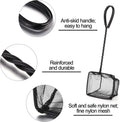 Lpraer 4in 5in 6in Aquarium Fish Net Green Fine Mesh Nylon Net Collection with 11" Long Handle Square Quick Catch Fish N