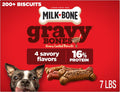 Milk-Bone GravyBones Dog Biscuits, Gravy Coated Small Dog Treats, 7 Lb. Box