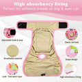 Dog Diapers Female 5pcs,Reusable Dog Doggie Puppy Doggy Diapers Female, Period Panties in Heat, Owl, Large