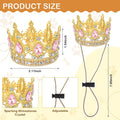 Abbylike Pet Rhinestone King Crown, Queen Crown for Birthday New Year Costume for Small Dog Cat Cosplay Party Accessories Adoption Celebration Wedding Birthday Photos Prop Costume(Pink,Small)