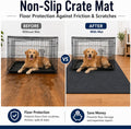 46" X 60" Mat for Under Dog Crate, Waterproof Dog Crate Mat