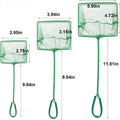 3PCS Aquarium Fish Net Fine Mesh Net Quick Catch Nets Nylon Fishing Nets with Long Plastic Handle for Fish Tank, Green, 