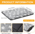 VitalCozy 4 Pcs Dog Crate Pads, Ultra Soft Warm Washable Anti-Slip Kennel Bed Mat for Pets, Reversible, Replaceable, Cage Liner for Small Medium Large Dogs and Cats (18 x 24 x 1.6 Inch,Star,Gray)