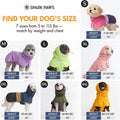 Spark Paws Dog Raincoat - Waterproof Rain Jacket w/Hood, Full Coverage