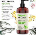 Deley Naturals Wild Caught Fish Oil for Cats with 2X Omega - Cat Fish Oil with Highest EPA & DHA Potency - Omega 3 for Cats for Shedding, Skin, Coat, Joints, Heart and Immune System - Made in the USA