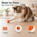 Rawry Foam Ball Cat Toy for Indoor Cats & Kittens,12 Pack, Orange