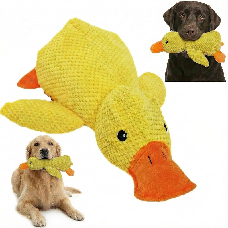 Paw-FECT Piece Plush Calming Duck Dog Toy, with Quacking Sound, Emotional Support Soft Chew Toy, Great for All Breed of 