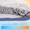 Self Warming Cat Bed, Reversible Warming Cooling Cat Bed, Winter Warm Cats Pad & Summer Cooling Cats Mat, Soft Pet Mat for Kitty & Small Dogs, Perfect for Crates, Beds, Sofas, Dark Blue, 24"x36"
