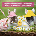 Weewooday 2 Sets Rabbit Clothes with Harness Leash Hat Mini Bag, Stylish