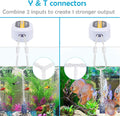 Pawfly Aquarium Airline Tubing Connectors Plastic Inline Valve, Fish Tank Air Pump Connector, 40-Piece