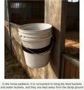 5-Gallon Bucket Holder, Wall-Mounted Istallation,Applicable to Courtyards, Warehouses, and Horse Farms (Excluding Bucket