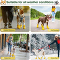 Dog Shoes for Hot Pavement and Snow - Waterproof, Non-Slip, Breathable Booties with Adjustable Straps for Small Medium, 
