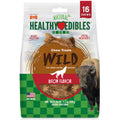 Nylabone Healthy Edibles WILD Natural Dog Chew Treats, Bison Flavor, Small Dogs Up to 20 lbs - Made in USA (16 Count)