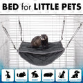 Ferret Hammock for Cage - Plush Double Bunk Bed Hanging Clips - Perfect for 2 or More Small Pets! (Rats, Ferrets, Hamste