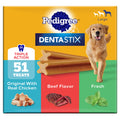 Pedigree Dentastix Large Dog Treats, Original, Beef & Fresh, 2.73 lb. Variety Pack (51 Treats Total)