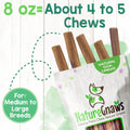 Nature Gnaws Bully Sticks for Dogs 11-12" (8oz) - Mixed Thickness - Long Lasting for Aggressive Chewers and Large Dogs - Natural Beef Dog Chew Bones