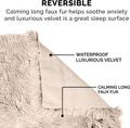 Furhaven Waterproof Throw Blanket for Dogs & Indoor Cats, Washable - Shaggy Plush Calming Long Faux Fur & Velvet Dog Bla