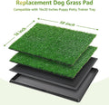 LOOBANI Dog Grass Pee Pads, 2 Pack Artificial Grass for Potty Tray, 14x18in