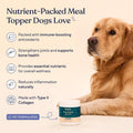 Pawfy Bone Broth for Dogs | Dog Seasoning Powder for Dry Food with Collagen - Supports Joints, Immunity & Digestion | Easy to Serve Bone Meal for Dogs | Unsalted Dog Gravy Topper for Pets