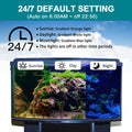 hygger 24/7 Mode Submersible Aquarium LED Light, Full Spectrum Hidden Fish Tank Light with 3 Rows Beads 7 Colors Auto On