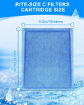 10PC Aquarium Filter Size C Compatible with Aqua-Tech 30-60/20-40