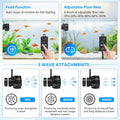 hygger Aquarium Wave Maker for 5-10 Gallon Fish Tanks, Adjustable DC Power Heads for Aquarium with Controller, Aquarium 