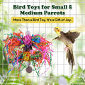 Matutinus Bird Toys, Parakeet Foraging Toy, Hanging Chewing Toy, Bird Cage Accessories – Suitable for Cockatiels, Budgies, Lovebirds, Conures and Other Small Parrots