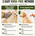 4-in-1 Waterless Dog Shampoo and Conditioner Concentrate with Mitt, Makes 16 Bottles of Dry Shampoo for Dogs, Cleanses, 
