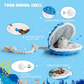 Nocciola 4 Packs Crinkle Squeaky Dog Toys for Aggressive Chewers, Tough Durable Stuffed Plush Rope Tug Puppy Chew Toy fo