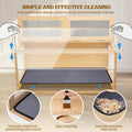 Hamster Cage Chewproof, 40" Large Hamster Enclosure Habitat, Wooden Guinea Pig Cage for Dwarf Hamsters, Dual Openable To