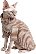 Striped Sphynx Cat Clothes Hairless Cat Fleece Sweater