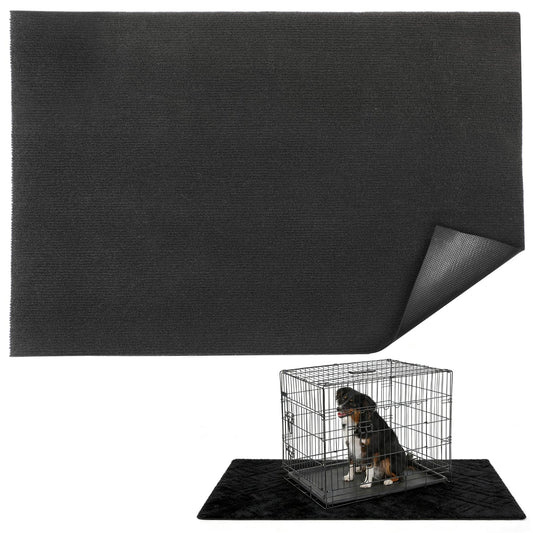 46" x 60" x 0.23" Dog Crate Mat, Extra Large Size, Non-Slip and Waterproof, Washable, Reusable, Can Be Cutting to the Appropriate Aize, Protects Floors, Soft and Absorbent Surface, Rubber Bottom